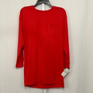 Jenni Women’s Soft Sleep Night Shirt Red Size M